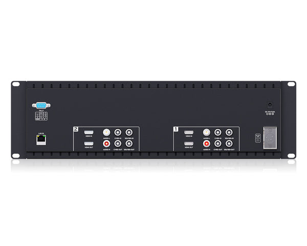 FEELWORLD FRM701G Dual 7"3RU Rackmount Monitor 12G-SDI 4K HDMI 1920x1200 IPS