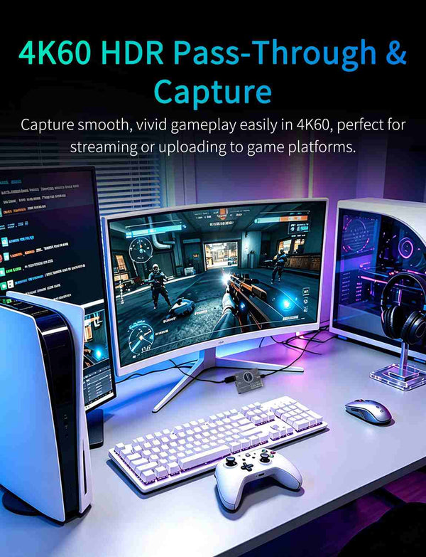 FEELWORLD C4K PRO 4K Capture Card for Gaming Streaming, Up to 4K60 Capture