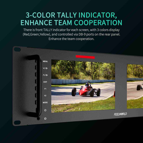 FEELWORLD D71 PLUS 7 Inch 3RU HDMI SDI Rack Mount Monitor With Waveform and LUT