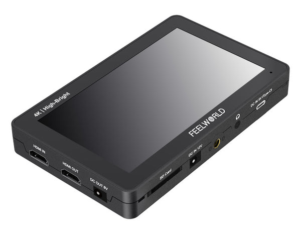 FEELWORLD F6 PLUSX 5.5 นิ้วความสว่างสูง 1600nit หน้าจอสัมผัสกล้อง DSLR Field Monitor