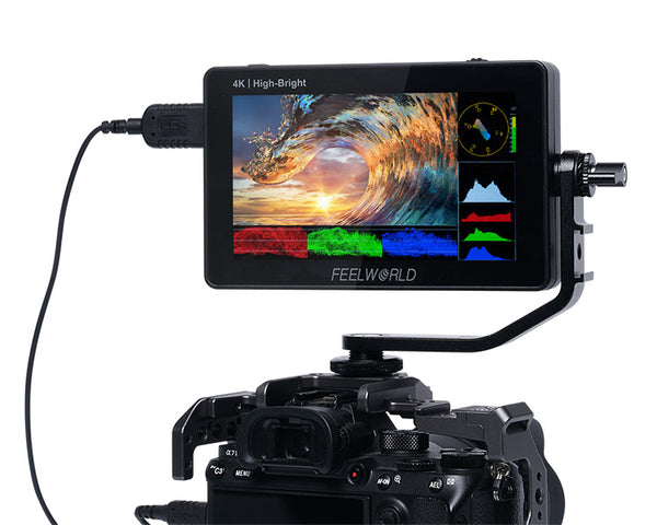 FEELWORLD F6 PLUSX 5.5-tolline kõrge ja ereda 1600-nitise puutetundliku ekraaniga DSLR-kaamera välimonitor