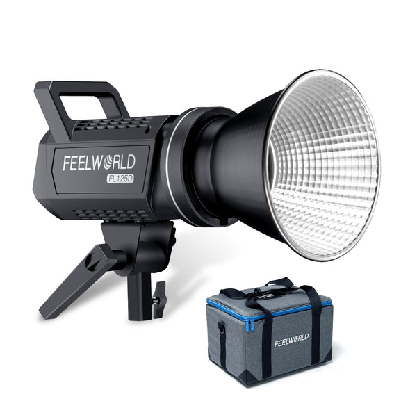 FEELWORLD FL125B 125W ビデオ スタジオ ライト 2700K~6500K XNUMX 色連続照明付き