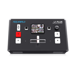 FEELWORLD L1 PLUS Multi Camera Video Mixer Switcher 2" Touch PTZ-bediening 4K Input Live Streaming