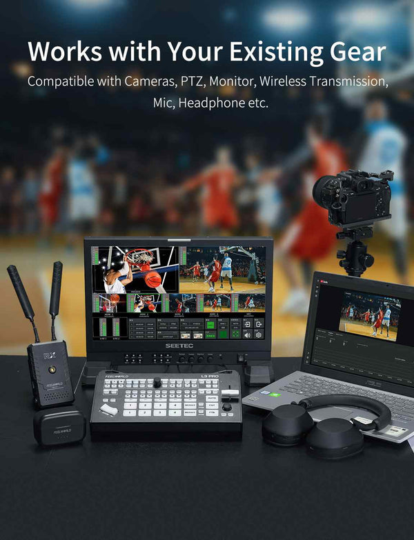 FEELWORLD L3 PRO 4 HDMI SDI 1 UVC Input Multi Camera Video Switcher Mixer