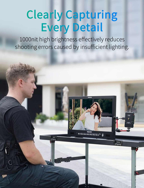 SEETEC M215S 21.5" 1000nit Multi View Broadcast Director Monitor 1920x1080 IPS 3G SDI HDMI 2.0 GPI Control