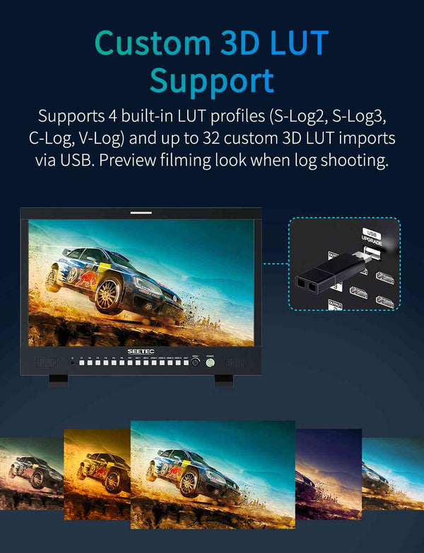 SEETEC M215S 21.5" 1000nit Multi View Broadcast Director Monitor 1920x1080 IPS 3G SDI HDMI 2.0 GPI Control