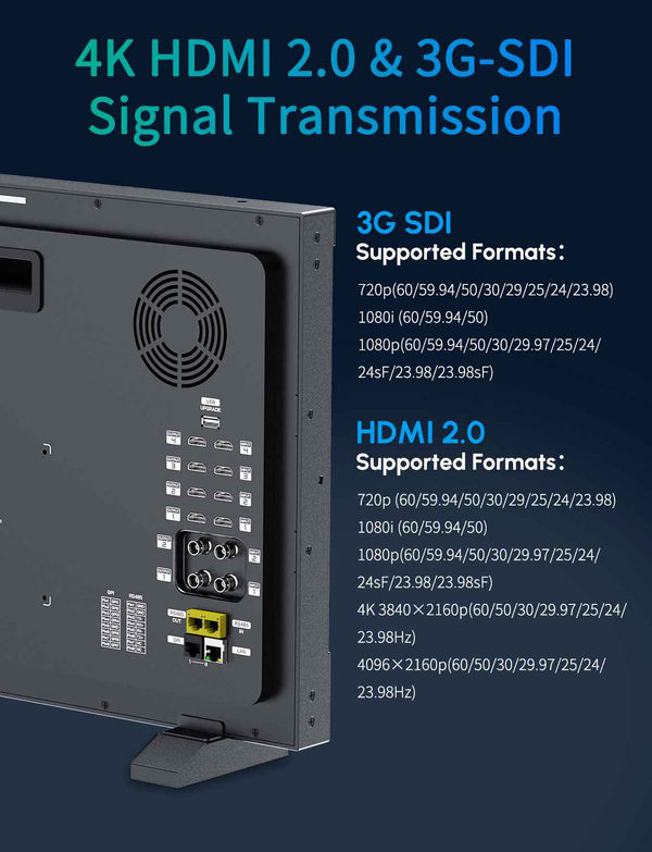 SEETEC M215S 21.5" 1000nit Multi View Broadcast Director Monitor 1920x1080 IPS 3G SDI HDMI 2.0 GPI Control