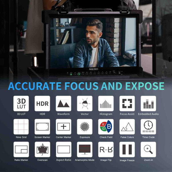 SEETEC P215 PRO-CO 21.5 inch 1000nit High Bright Portable Protective Broadcast Monitor with SDI HDMI