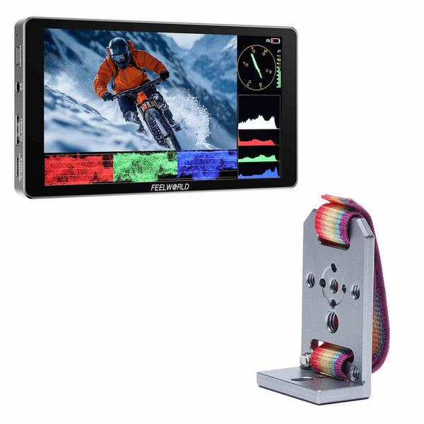 FEELWORLD P6XL 6 Inch 1200nit Built in Battery Aluminium DSLR Camera Field Monitor Touch Screen 4K HDMI