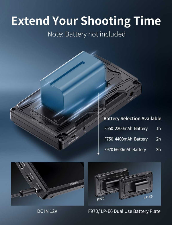 FEELWORLD S55E 5.5 Inch 500 nit Field DSLR Camera Monitor FHD IPS Support 4K HDMI Input Output