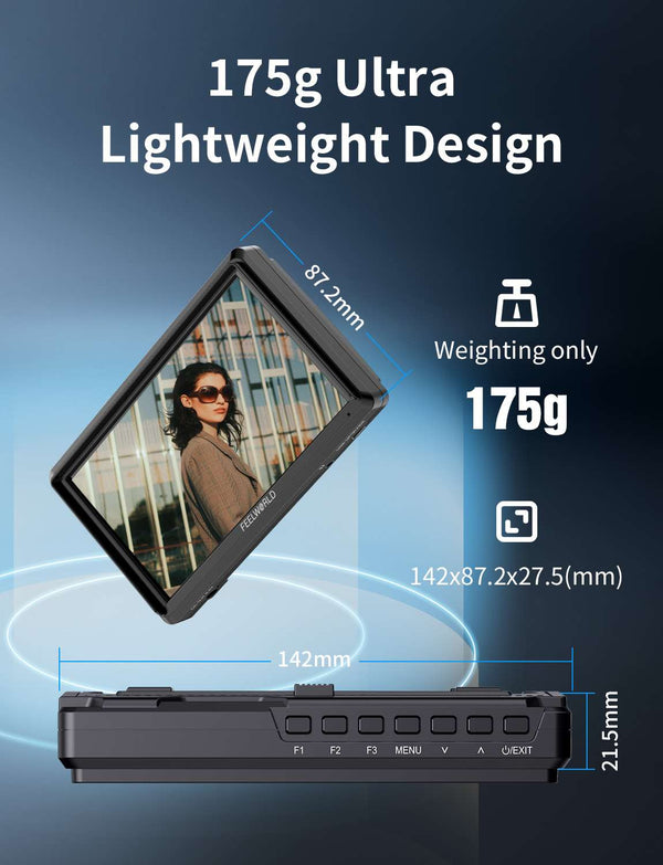 FEELWORLD S55E 5.5 Inch 500 nit Field DSLR Camera Monitor FHD IPS Support 4K HDMI Input Output