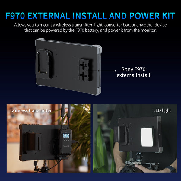 FEELWORLD T10 10.1 Inch 500nit Aluminium DSLR Camera Field Monitor External Install and Power Kit