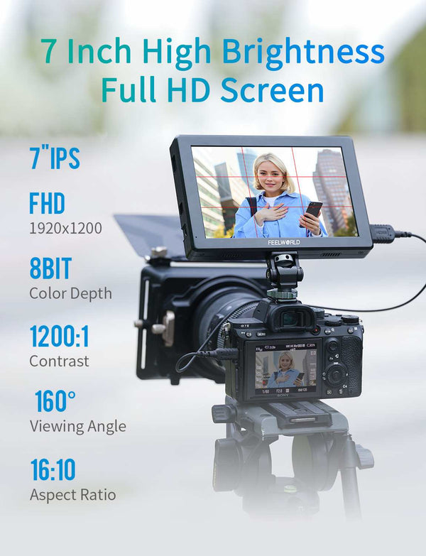 FEELWORLD T7 PRO 7 Inch 2000nit Aluminium Field DSLR Camera Monitor Ultra Bright 4K HDMI 60