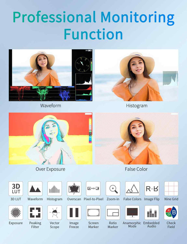 FEELWORLD T7 PRO 7 Inch 2000nit Aluminium Field DSLR Camera Monitor Ultra Bright 4K HDMI 60