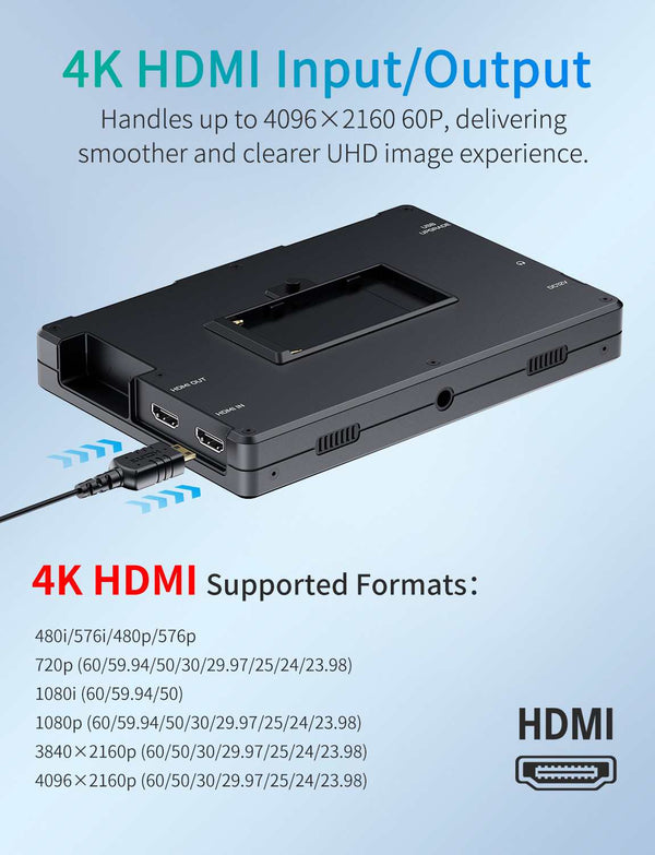 FEELWORLD T7 PRO 7 Inch 2000nit Aluminium Field DSLR Camera Monitor Ultra Bright 4K HDMI 60