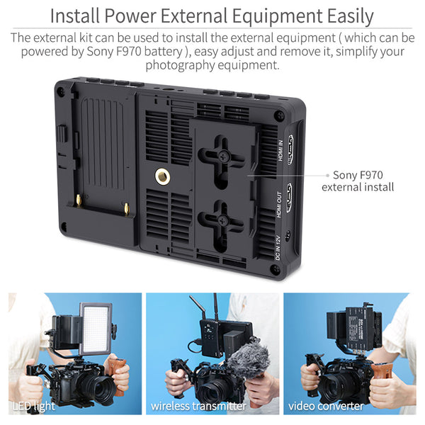 FEELWORLD F5 Pro V4 6palcový dotykový monitor DSLR fotoaparátu s baterií F750 a brašnou