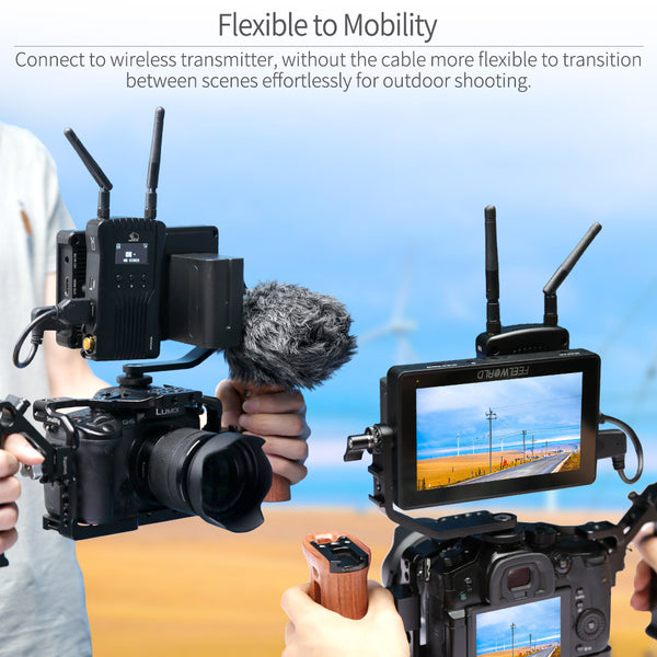 FEELWORLD F5 Pro V4 6 İnç Dokunmatik DSLR Kamera Saha Monitörü, F750 Pil ve Çanta ile