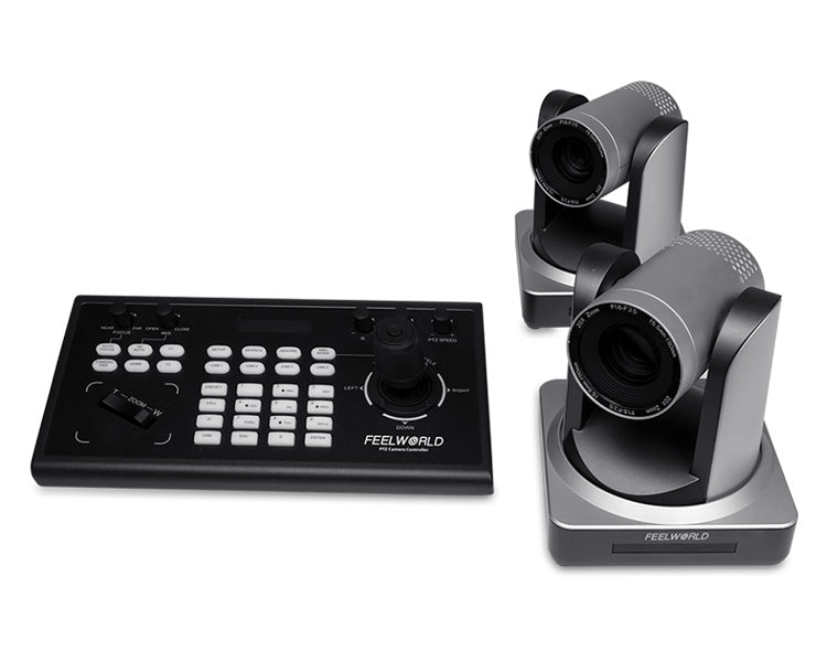 FEELWORLD KBC10 PTZ Camera Controller POE20X PTZ Camera Carry-on Combination Set