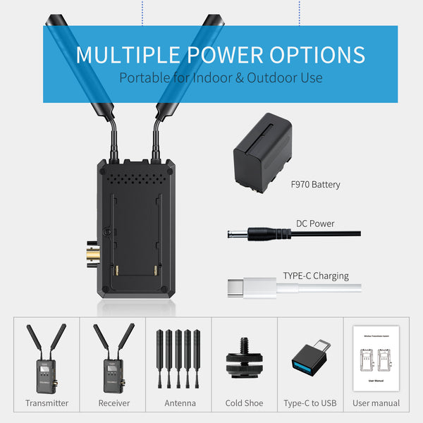 FEELWORLD W1000S 1000FT HDMI SDI Wireless Video Transmission System for Director and Photographer
