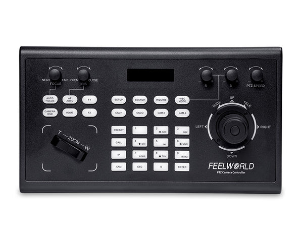 FEELWORLD KBC10 PTZ контролер за камера с джойстик и управление с клавиатура LCD дисплей Поддържа PoE