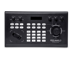 FEELWORLD KBC10 PTZ kaamerakontroller koos juhtkangi ja klaviatuuri juhtimisega LCD-ekraani PoE toetatud