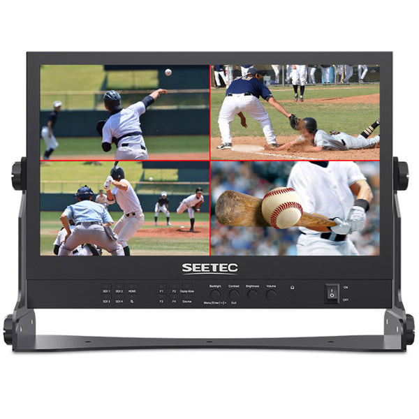 SEETEC ATEM156S 15.6 นิ้ว 1920x1080 การผลิต Broadcast Monitor LUT Waveform HDMI 4 SDI In Out
