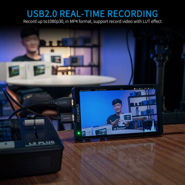 FEELWORLD CUT6 Màn hình ghi âm 6 inch Máy ảnh hiện trường Máy ảnh DSLR USB2.0