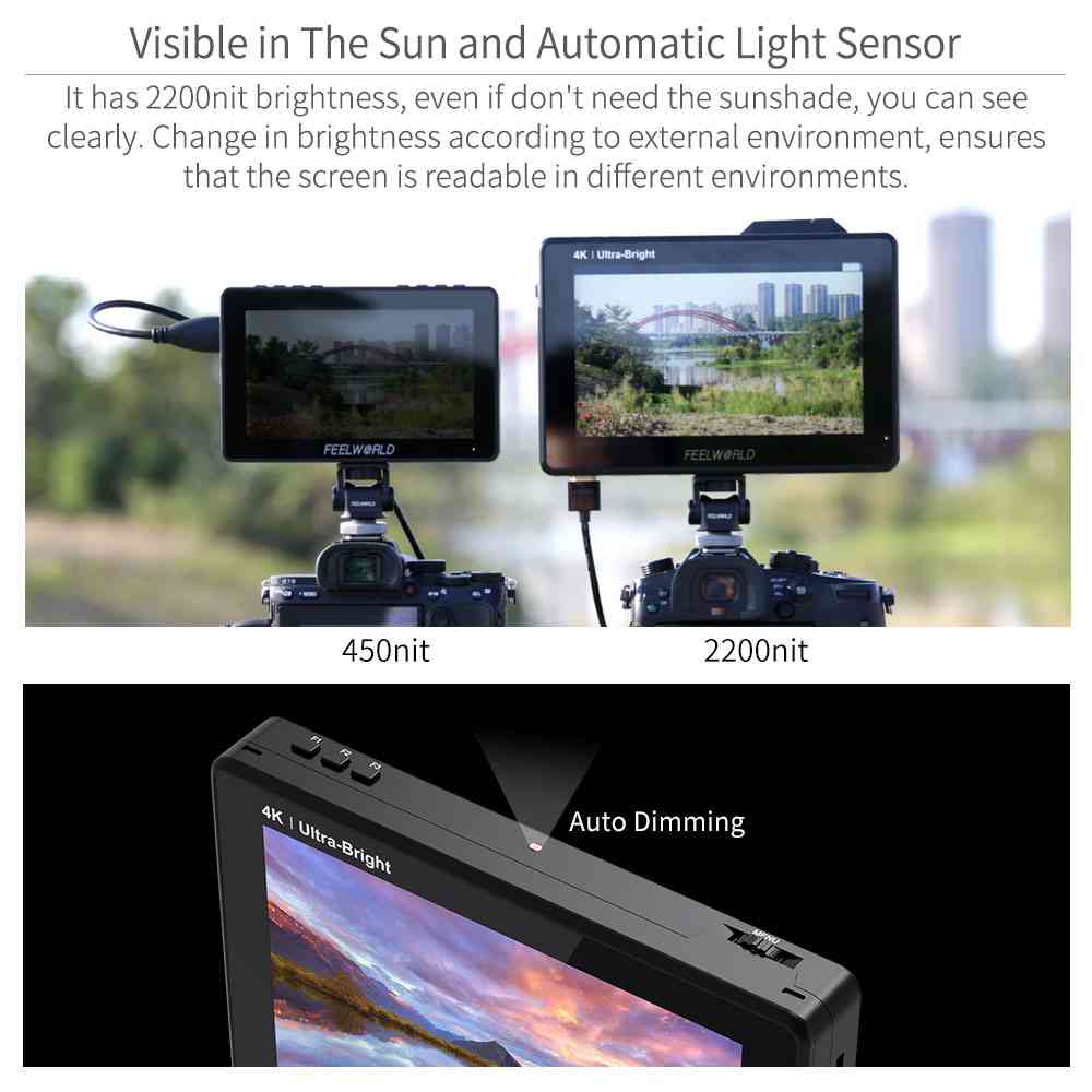 FEELWORLD LUT7 PRO 7 Inch 2200nit 3DLUT Camera Monitor External Kit