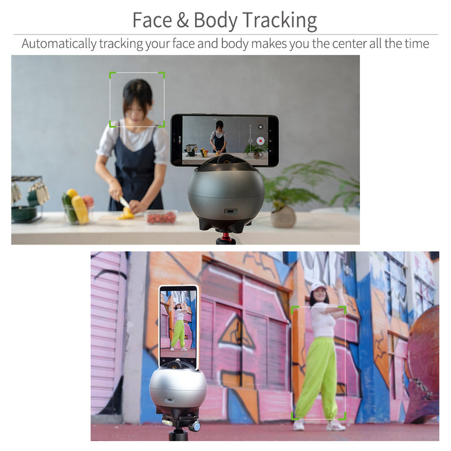 LAIZESKE LA8 Smart Robot Cameraman 360 Rotation Auto Tracking Phone Holder AI Gesture Recognition