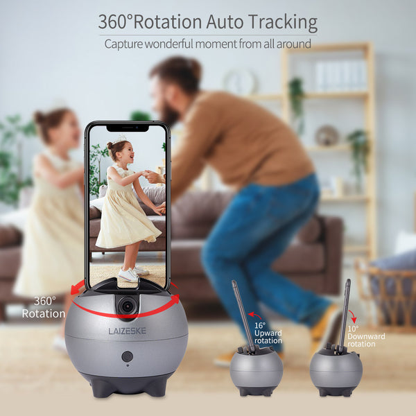 LAIZESKE LA8 Smart Robot Cameraman 360 Rotation Auto Tracking Telefoonhouder AI Gebaarherkenning