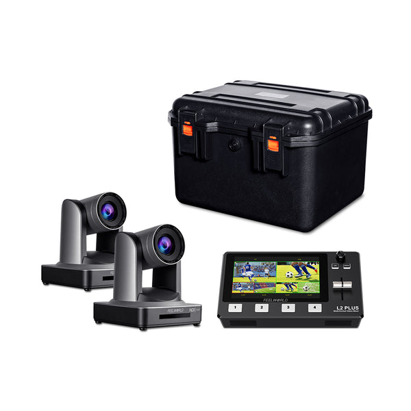 FEELWORLD L2 PLUS Video Switcher POE20X PTZ Camera Handbagage Combinatie Set