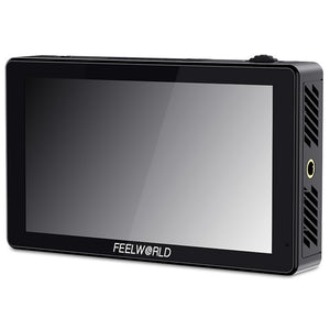 FEELWORLD LUT5 Moniteur de terrain pour appareil photo reflex numérique à écran tactile de 5.5 pouces 3000nit F970 Kit d'alimentation et d'installation