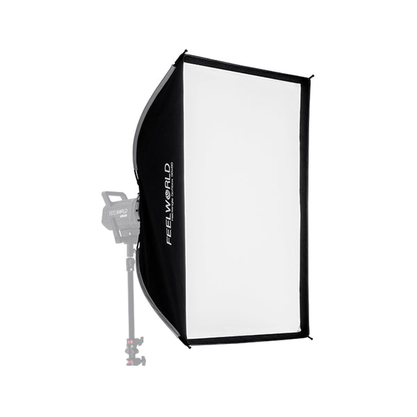 FEELWORLD FSR90 便携式长方形柔光箱，60x90CM 适用于 BOWENS 安装视频演播室灯