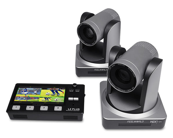 FEELWORLD KBC10 contrôleur de caméra PTZ LIVEPRO L1 V1 commutateur vidéo NDI20X ensemble de combinaison de caméra PTZ