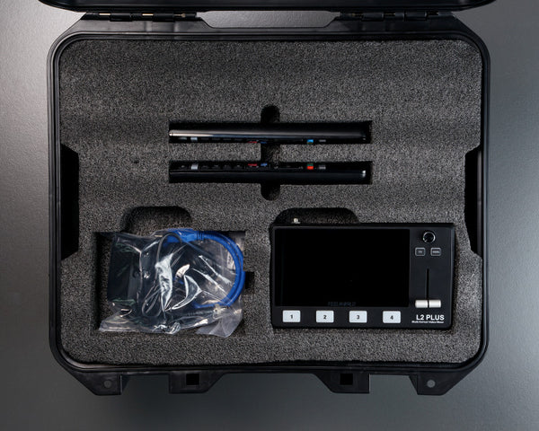 FEELWORLD KBC10 PTZ Camera Controller LIVEPRO L1 V1 Video Switcher NDI20X PTZ Camera Handbagage Combinatie Set