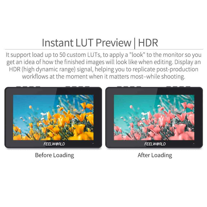 FEELWORLD LUT7 PRO 7 Inch 2200nit 3DLUT Camera Monitor External Kit ...