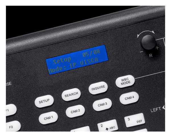 FEELWORLD KBC10 PTZ kameras kontrolieris ar kursorsviru un tastatūras vadības LCD displeju atbalstīts PoE