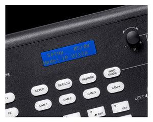 FEELWORLD KBC10 PTZ kameros valdiklis su vairasvirte ir klaviatūros valdymo LCD ekranu, palaikomas PoE