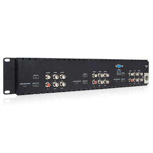 FEELWORLD T51 Triple 5 Inch 2RU LCD Rack Mount with SDI HDMI AV Input and Output Broadcast Monitors