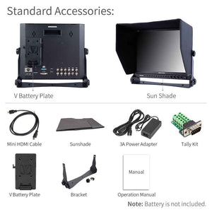 Monitor i drejtorit të transmetimit SEETEC P150-3HSD 15 inç 1024X768 me Asistencë për fokusimin maksimal 3G SDI HDMI