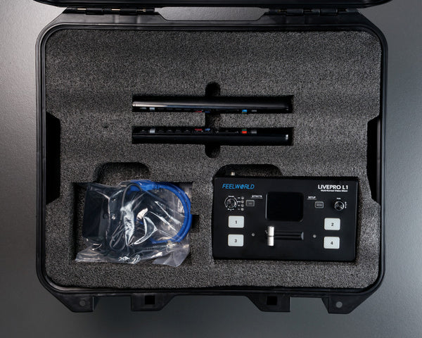Commutatore video FEELWORLD L2 PLUS NDI20X PTZ Camera Set combinato per il trasporto