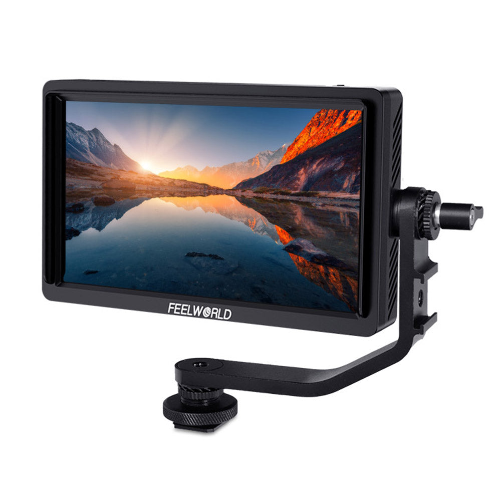 FEELWORLD FW568S 6 Inch Camera Field DSLR Monitor with F970 External Power  and Install Kit SDI HDMI