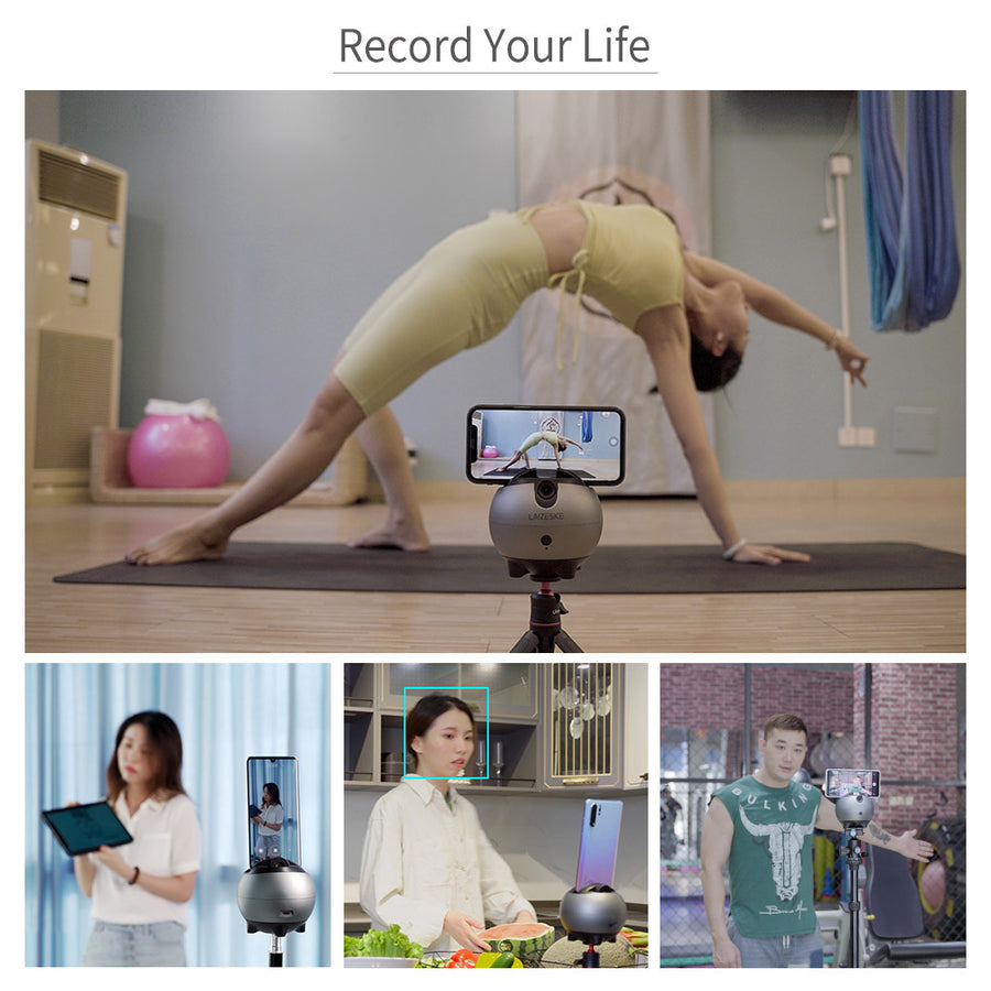 LAIZESKE LA8 Smart Robot Cameraman 360 Rotation Auto Tracking Phone Holder AI Gesture Recognition