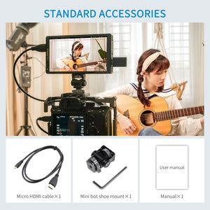 FEELWORLD CUT6 6 pouces enregistrement moniteur caméra de terrain DSLR USB2.0 enregistreur