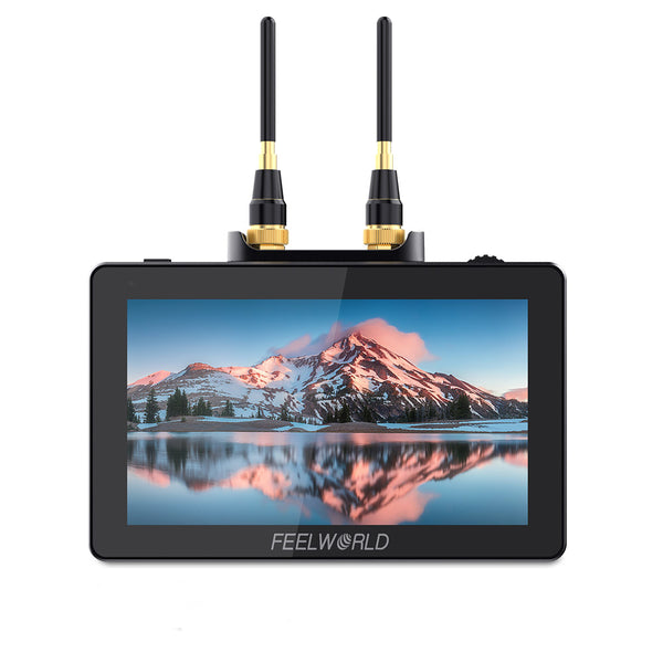 FEELWORLD FR6 El receptor de FT6 FR6 Transmisión de video inalámbrica de 5.5 pulgadas Cámara DSLR Monitor táctil de campo 4K HDMI