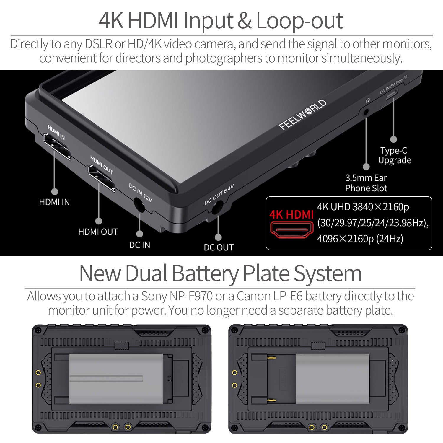 5.5インチ 4Kモニター フィールワールド FW568ディスプレイ