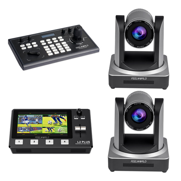 PTZ Controller + Video Switcher + 2 PTZ Cameras