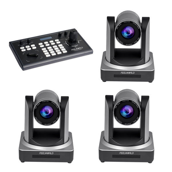 PTZ Controller + 3 POE PTZ Cameras