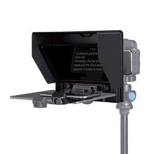 FEELWORLD TP10 Portable 10" Folding Teleprompter Up 11" Phone Tablet Prompter for Phone DSLR Shoot