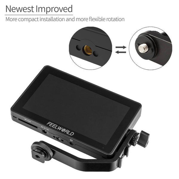 Braccio inclinabile per FEELWORLD F6 PLUS 5.5 pollici 3D LUT Monitor da campo per videocamera touch screen